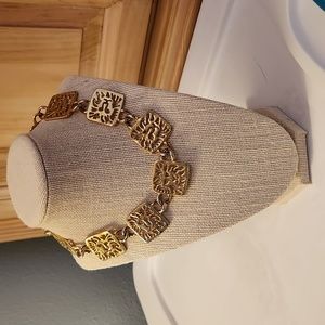 Anne Klein vintage lion medallion necklace